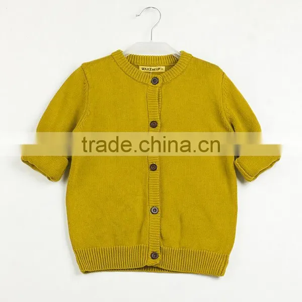 MGOO Stock Kids Knitting Sweater With Covered Buttons Knitwear Warm Cotton Children Outwear photo-2