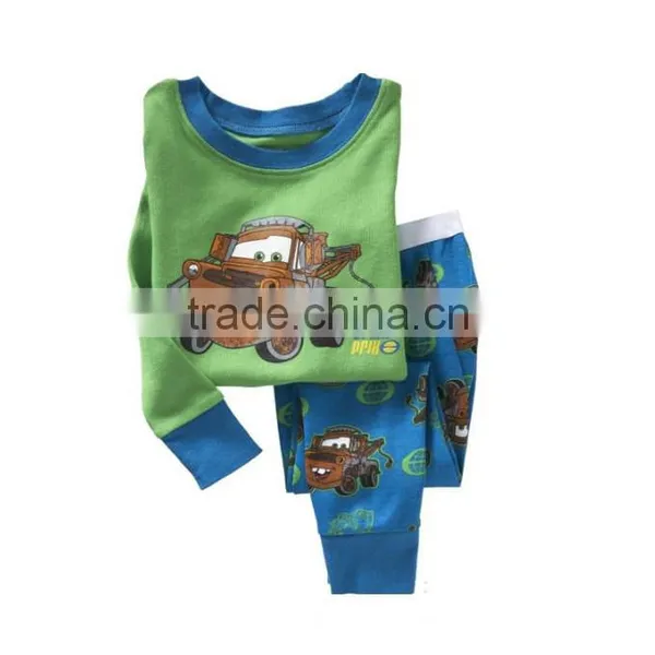 S32656W Wholesale OEM Lovely Comfot Cartoon Print Pajamas Set For Kids 2 Piece 100% Cotton Sleepwear photo-4