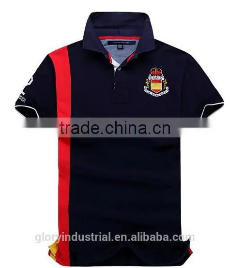 Summer Casual Flag Slim Fit Baseball Embroidery Man Polo T-shirt Wholesale photo-2