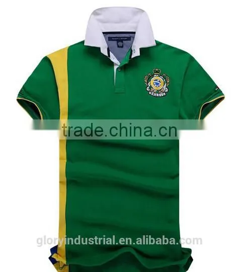 Summer Casual Flag Slim Fit Baseball Embroidery Man Polo T-shirt Wholesale photo-3
