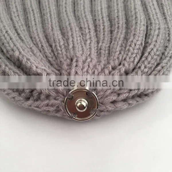 Myfur Wholesale Women Wool Beanie With Genuine Fox Body Fur Bobble photo-5
