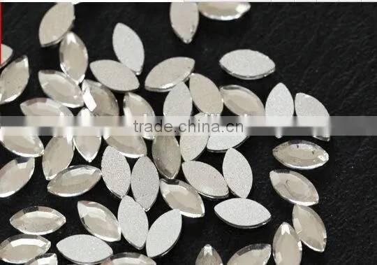 Clear White Flat Back Crystals Flatback Glass Bling Nail Rhinestone Nail Art photo-5
