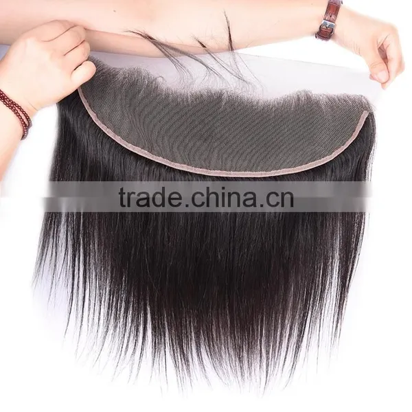 Black Rose Ear to Ear Lace Frontals With Baby Hair 13"*4" Silky Straight Virgin Brazilian Human Hair Lace Front Closure photo-6