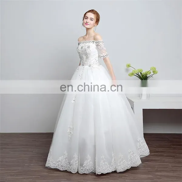 HS1605 Real Picture 2017 New Style Court Train Wedding Dress Bridal Gown photo-3