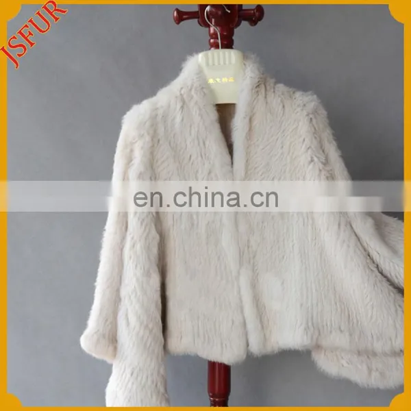 Wholesale Top Quality Fashion Warm Rabbit Fur Coat Women photo-2