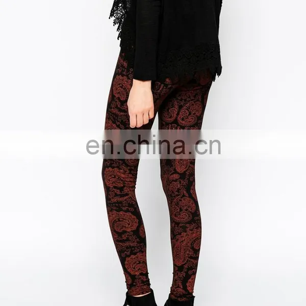 Hot Sale All Over Printed Full Length Cotton/elastane Women Leggings photo-3