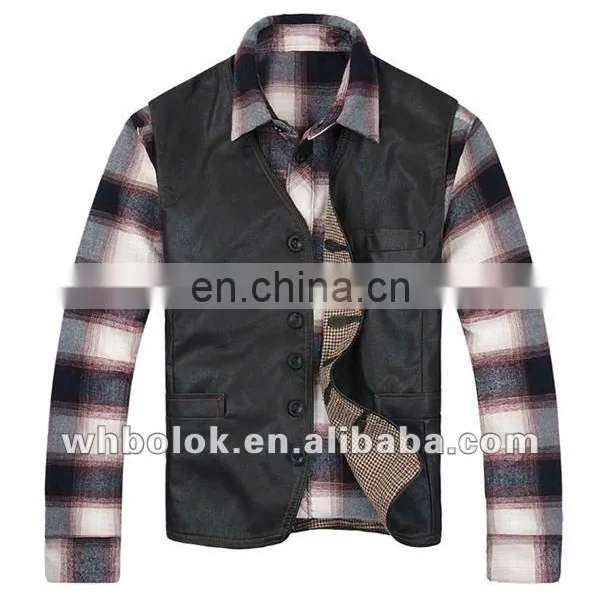 Fashionable Mens PU Vest Leather Waistcoat