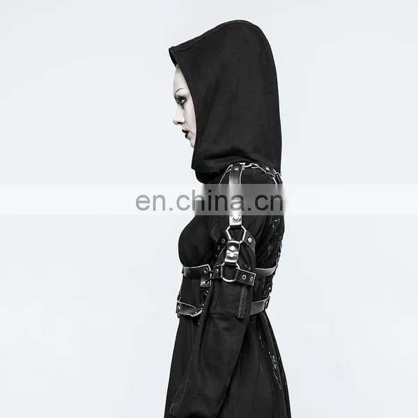 Punk Rave Gothic Black Top Costume Harness S-218 photo-2