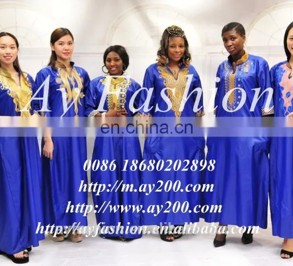 Hot Sale African Bazin Riche Styles Women Dresses With Embroidery photo-6