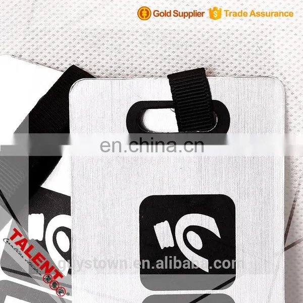 The Private Custom Stainless Steel Wiredrawing Specialty Paper Silk Printing Hangtag photo-2