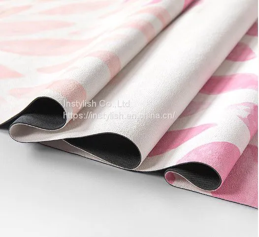 Colorful Printing Microfiber Suede Yoga Mats Rubber Mat photo-2