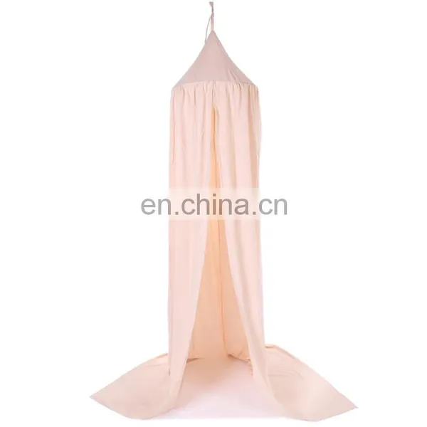 Cotton Round Dome Bed Canopy Draper Bedcover Kids Play Tent for Reading Mosquito Net Curtain photo-4