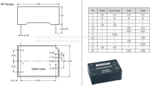TOPPOWER 30W 3KV Isolation Wide Input AC/DC Converters photo-2