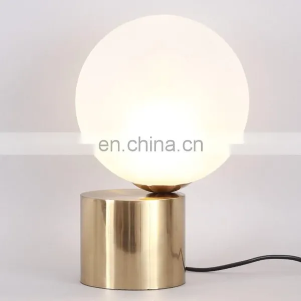 Factory Direct Gold Metal Glass LED Table Lamp Chinese Table Lamps photo-3