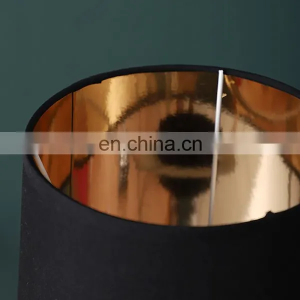 New Arrival High Quality Bedside Decoration Metal Reading Lamps Elegant Black Cotton Table Lamp photo-3