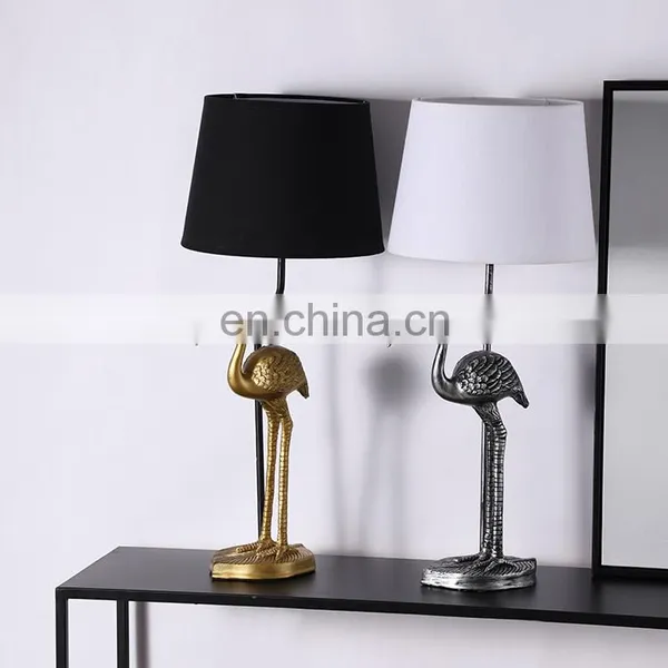 Finely Processed Unique Animal Shape Design Graceful Resin Deck Light Home Decor Table Lamps photo-5