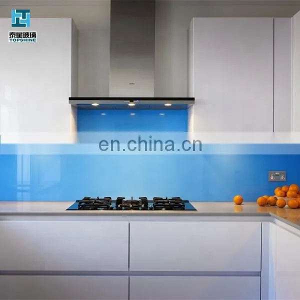 High Gloss Decorative Wall Tile Painted Kitchen Glass Splashback photo-3