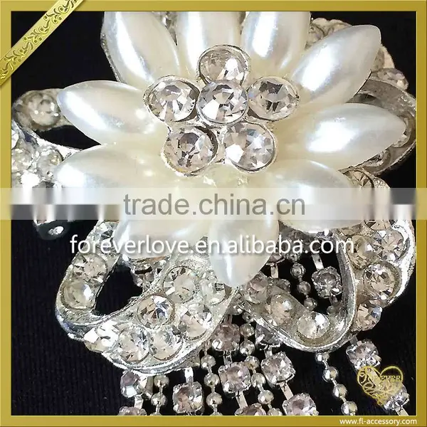 Fancy Acrylic Flower Brooch Bouquet Wedding Brooch for Women Dress FB-028 photo-5