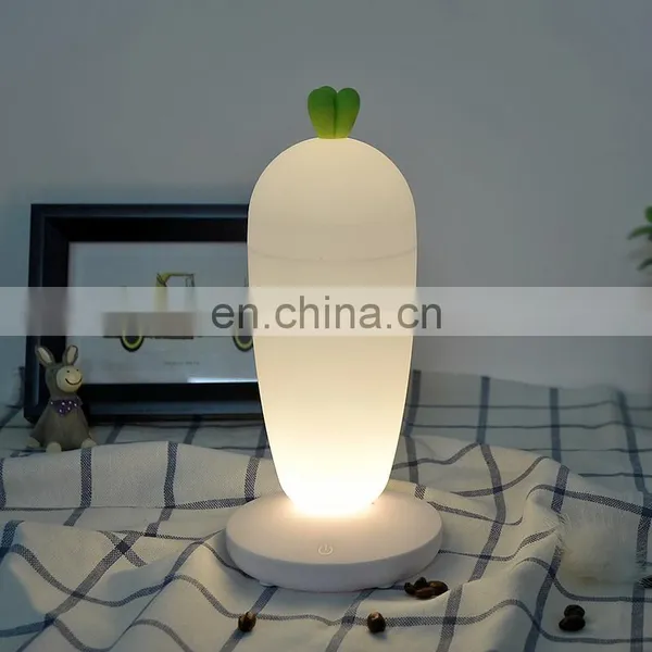 Hot Sale Cute Carrot Shape Eye-protection Lighting Led Lamps for Children Bedside photo-3