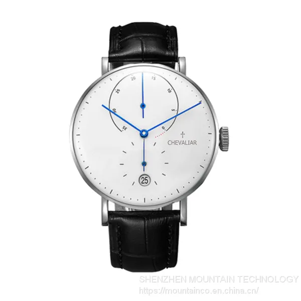 Stainless Steel Mechanical Watches Man Fahion Genuine Leather Automatic Watch