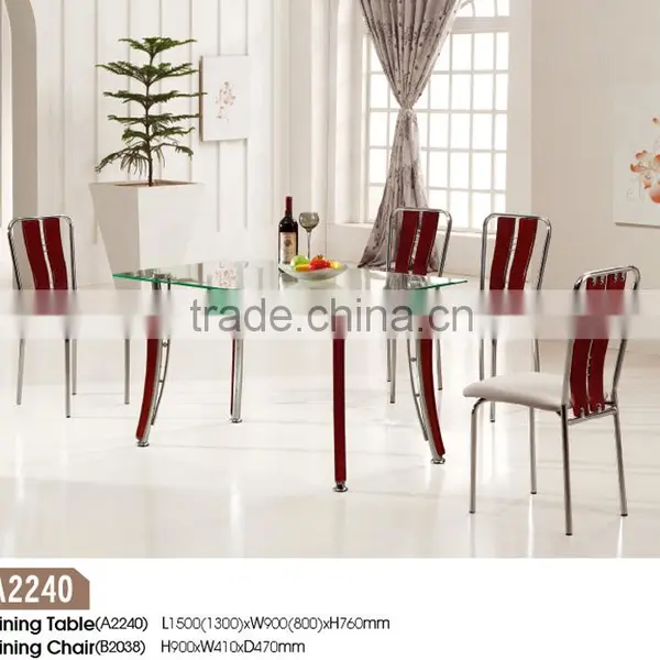 Glass Dining Table and Chairs for Dining Room Furniture