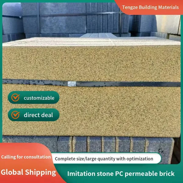 Imitated Stone Permeable Brick PC Brick Parking Space Sidewalk Brick Spanish Brick Pavement Brick Paving Stone Green Area Brick photo-3