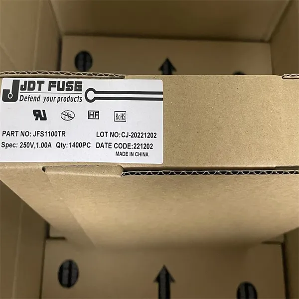Miniature Square Fuse JFS1100TR 1A Black Plastic JFS1100TR 1A 250V 1400 221205 JDT 2 photo-2
