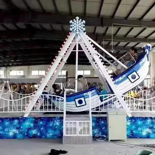 Real Outdoor Hot Fun Small Kiddie Ride Pirate Ship Children Home Playground photo-4