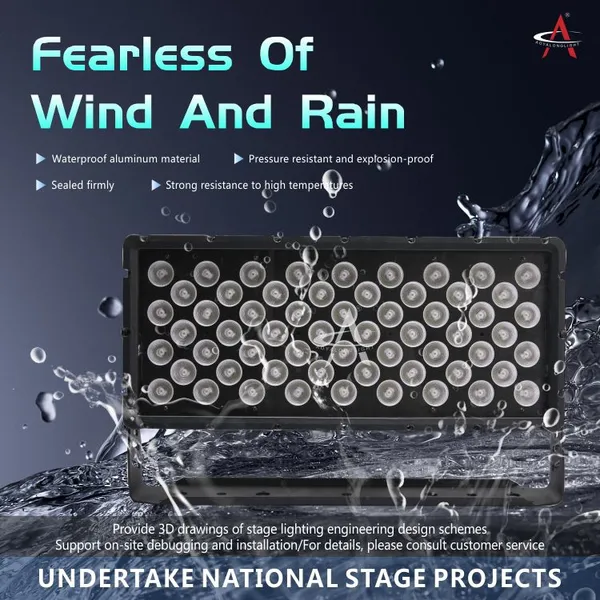 TG60 IP65 LED Waterproof Floodlight 60x15W RGBW 4in1 800W DMX Effect Light photo-5
