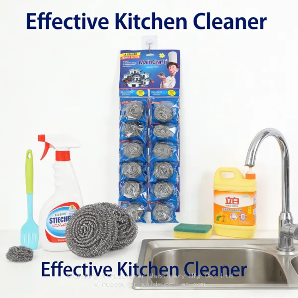 Professional Steel Scourers for Commercial Kitchen Use Customized 12pcs Pack Stainless Steel Scourer photo-3