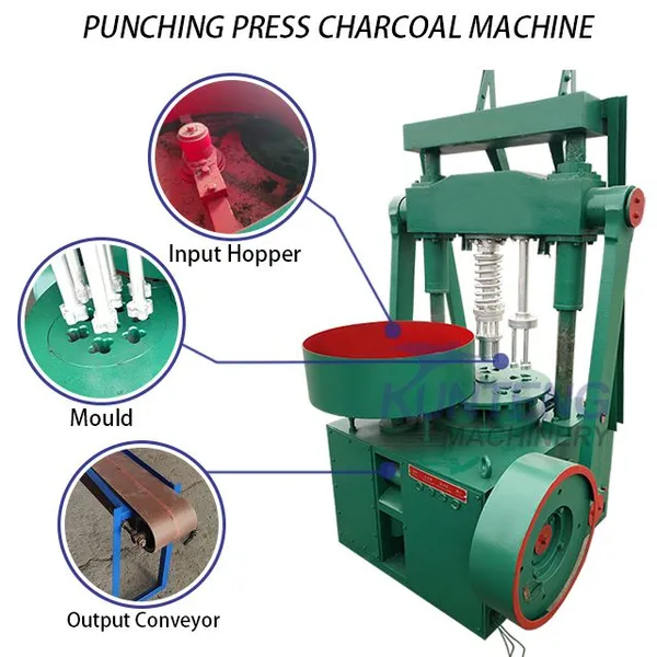 Automatic Hexagonal Charcoal Forming Machine Cube Coal Briquette Machine EPC photo-4