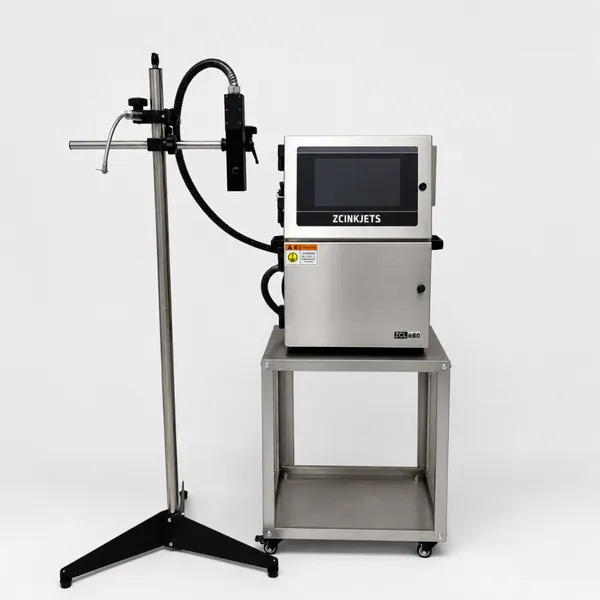 ZCINKJETS 50um Small Character White Inkjet Coding Machine for Cable, Pipe, Plastic & Metal Marking photo-2