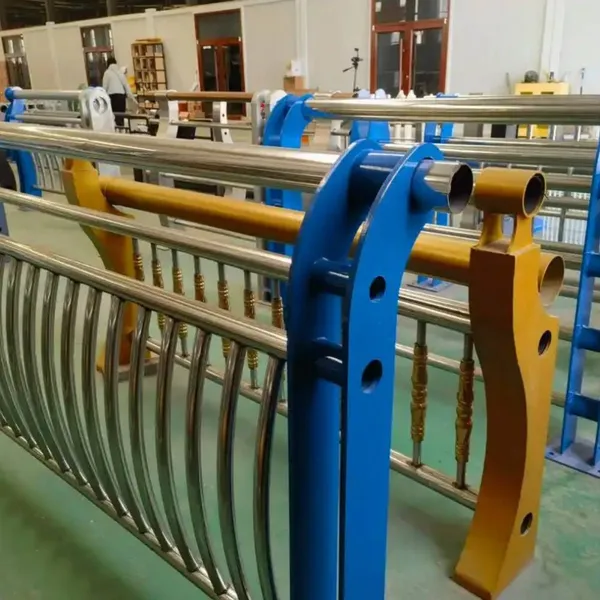 Q235 304 Stainless Steel Guardrail Thickened Upright Column With Novel Design, Longbang Traffic Facilities