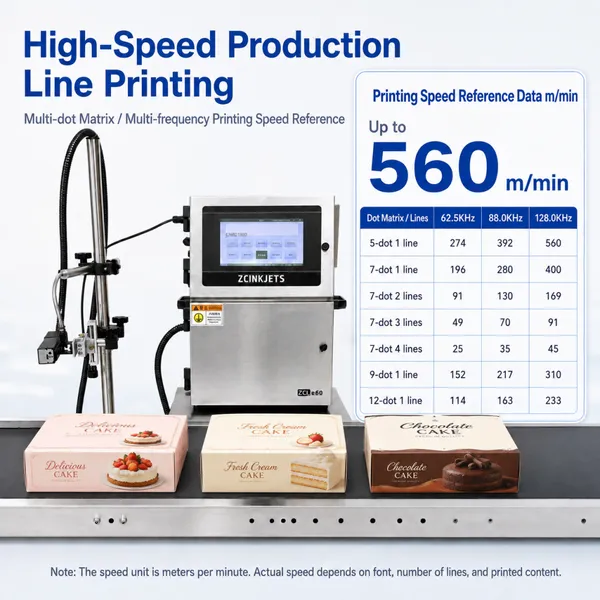 Cake Box CIJ Inkjet Printer for Bakery Food Packaging Date Batch Code Printing and Production Line Coding photo-2