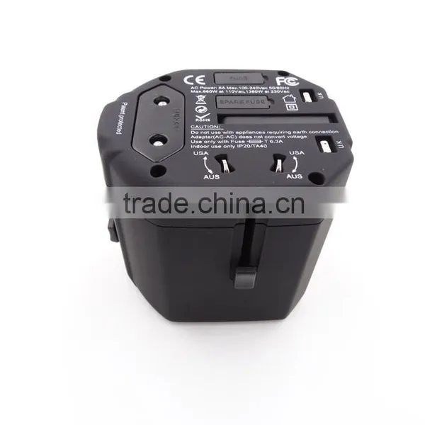 Perfect Design Fashion Multi-nation Universal Power Adapter Travel Converter au eu uk Travel Adapter With Usb Charger photo-5