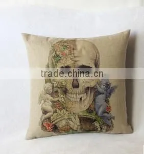 Wholesale Printing Cushion Cover Watercolor Skull Headdress Pillow Cover Sofa Cover Decorative Pillows photo-2