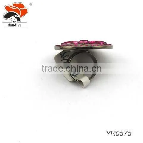 Round the Sun Shaped Alloy Ring With a Diamond photo-3