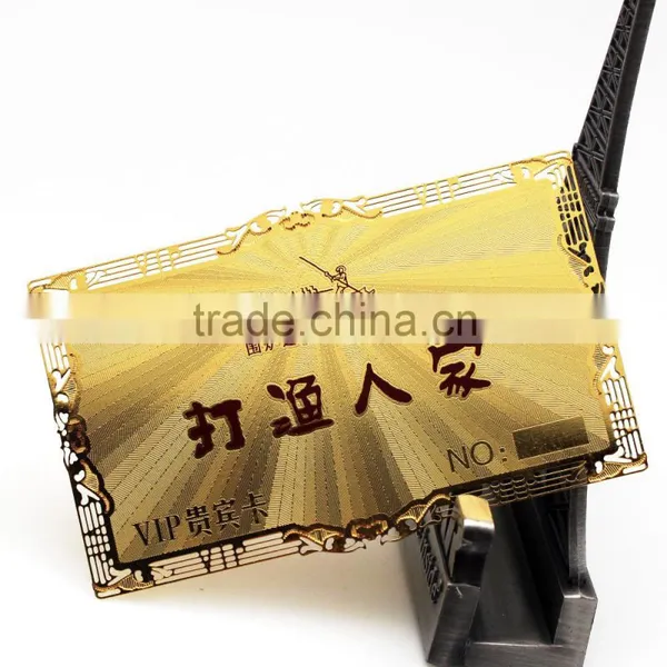 2015 Brass Gold Plated Etch Metal Name Card photo-2