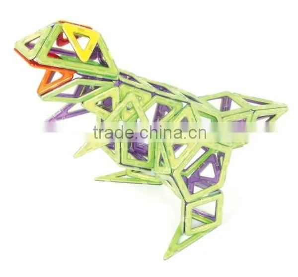 New MagKiss-Magformers Set Magnetic Building Toy Triangules Rainbow Family Fun Game Kids photo-3