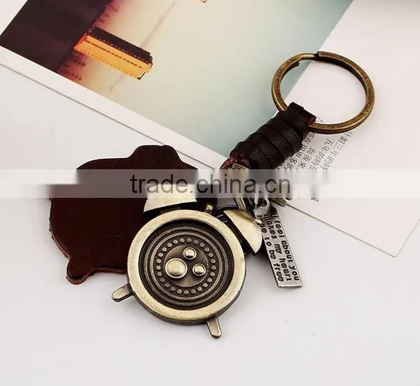 Promotional Cheap High Quality Handmade Custom Leather Keychains photo-5