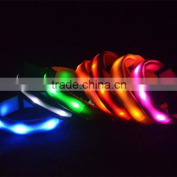 LED Dog Nylon Flashing Glow Pet Light Safety Collar photo-3