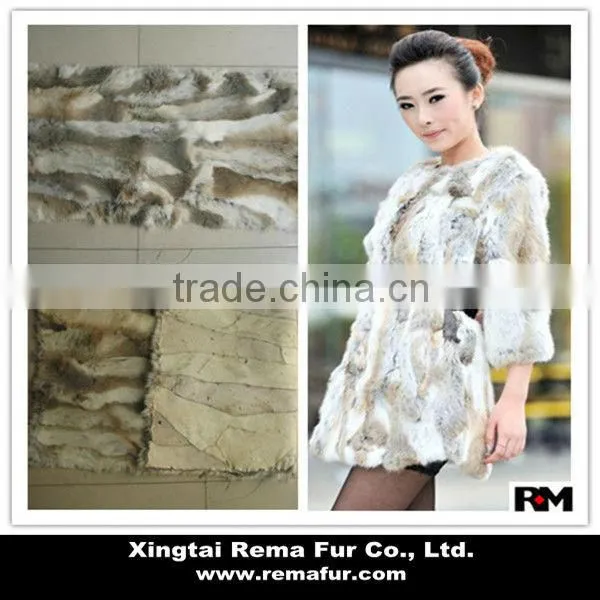100% Real Rabbit Belly Fur Plate For Garments