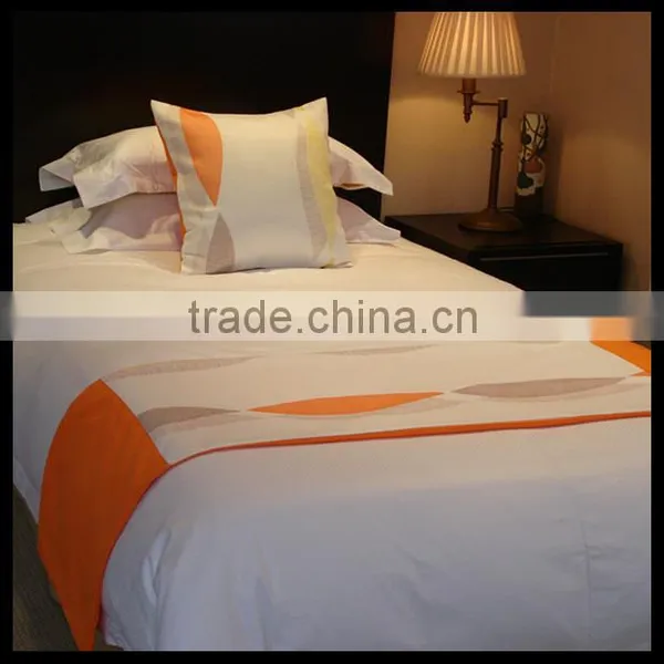 european design bed runner decorative/hotel bedding linen jacquard bed runner