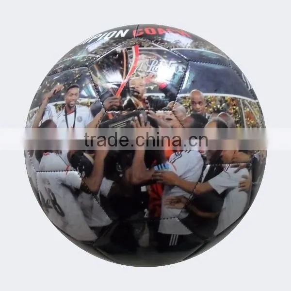 Photo mirror star soccer ball with printing club team members