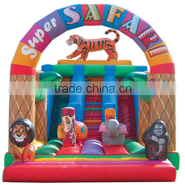 Super Safari Inflatable Slide, 3d Tiger Giant Slide for Children photo-2