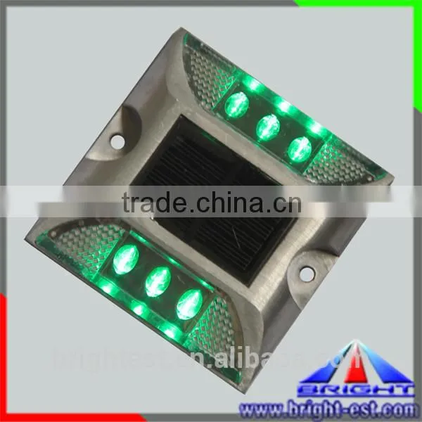 6leds Die Casting Aluminum Solar Road Studs, Ip68 Waterproof Solar Driveway Road Marker With Constant or Flashing photo-2
