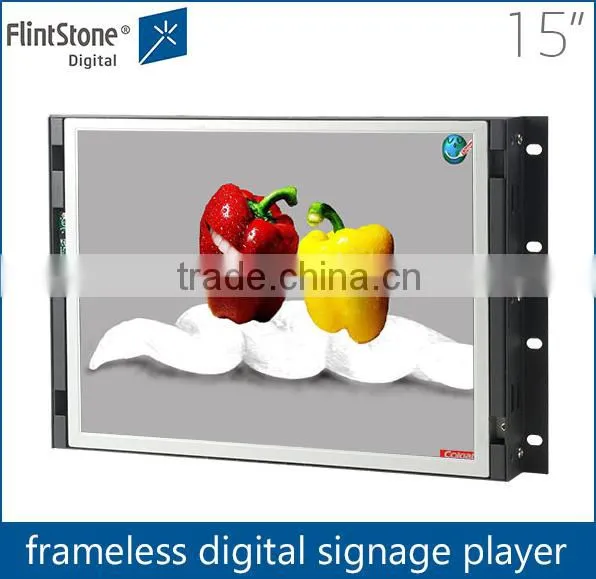 FlintStone 15 Inch Lcd in Store Embedded ad Player, Open Frame Digital Signage Screen, Frameless Pos TV Screen photo-2