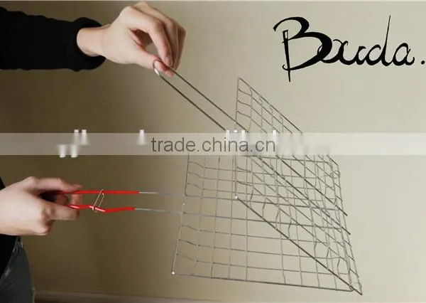 Stainless Steel Double Barebecue Bbq Grill Net With PP Handle BD-B8110 photo-2