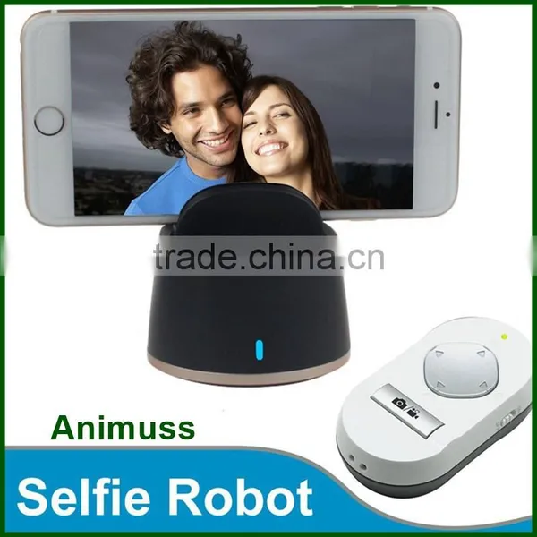 360 Degrees Remote Control Rotation Panorama Shooting Auto Face Tracking Selfie Robot Compatible for Iphone Ios Android photo-4