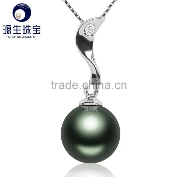 Cheap Jewelry 9--10mm Black Tahitian Pearl Necklace Pendant for Sales photo-2